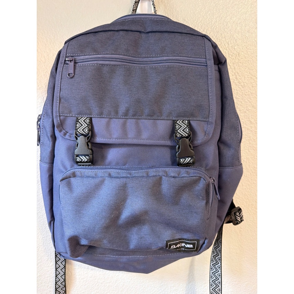 Dakine Backpack Navy Blue One Size Geometric Straps Striped Lining Y2K